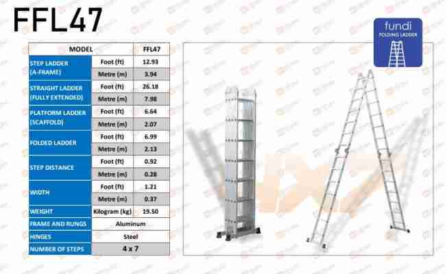 Fundi Folding Ladder FFL47