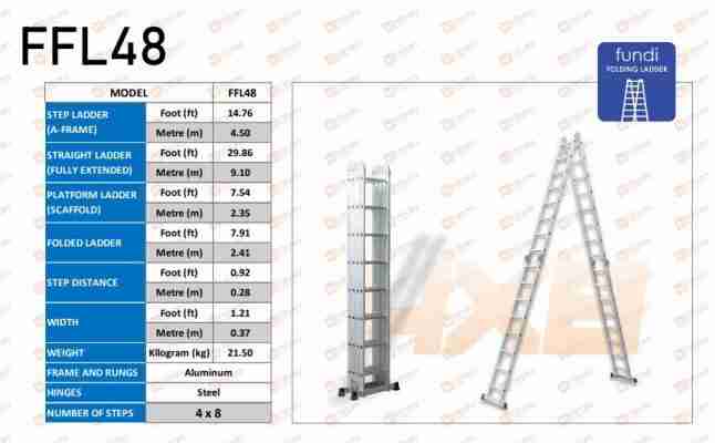 Fundi Folding Ladder FFL48