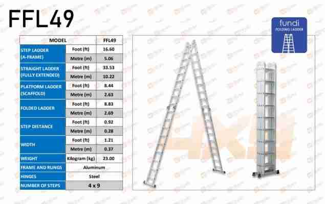 Fundi Folding Ladder FFL49
