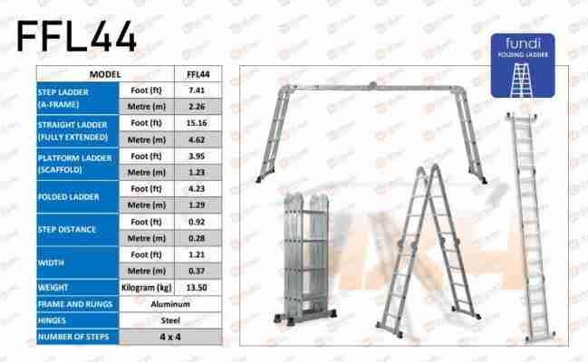 Fundi Folding Ladder FFL44