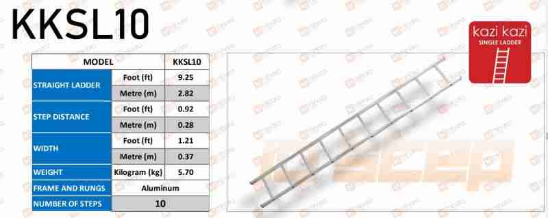 Kazi Kazi Aluminum Single Ladder KKSL10