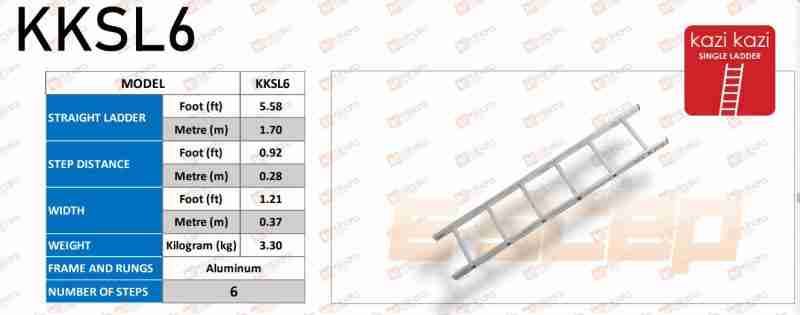 Kazi Kazi Aluminum Single Ladder KKSL6