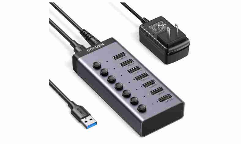 UGREEN 7-Port Powered USB-A 3.0 Hub UK Power adaptor - CM481 (UG- 90306)