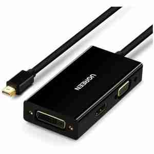 UGREEN Mini DisplayPort to HDMI/VGA/DVI Converter (Black) - MD114