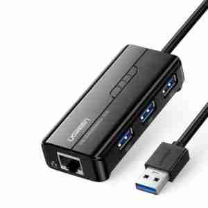 UGREEN USB-A 3.0 Hub (3 USB 3.0) with Gigabit Ethernet Adapter -20265