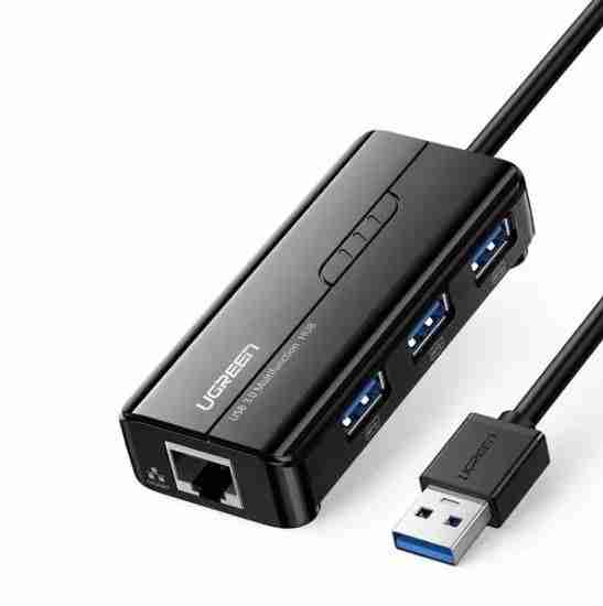 UGREEN USB-A 3.0 Hub (3 USB 3.0) with Gigabit Ethernet Adapter -20265