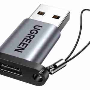 UGREEN USB-A 3.0 Male to USB-C 3.1 Female Adapter Gray - US276