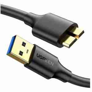 UGREEN USB-A 3.0 to Micro USB 3.0 Male Cable 0.5m Black - US130