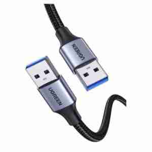 UGREEN USB-A Male to USB-A Male USB 3.0 Alu Case Braided Cable 2M Black - US373
