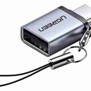 UGREEN USB-C to USB 3.0 A Adapter Cable with Lanyard (Space Gray) - US270