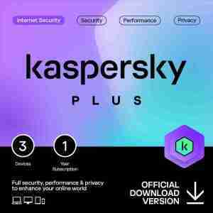 Kaspersky Plus Internet Security 2025 3 Devices 1 Year