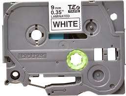 Brother TZe Tape TZE-221 9MM Black on White for sharp and durable everyday labeling