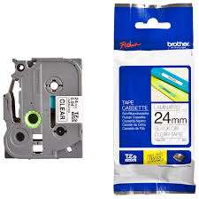 Brother TZe Tape TZ151 24MM Black on Clear for clear, professional labels