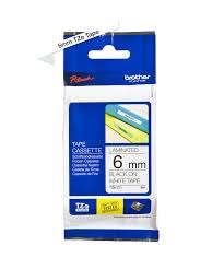 Durable TZe Tape TZE-211 6MM Black on White for everyday labeling