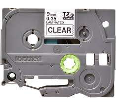 9MM Black on Clear Brother TZe Tape TZE-121