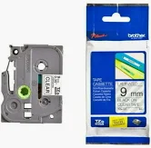 Brother TZe Tape TZE-121 9MM Black on Clear label