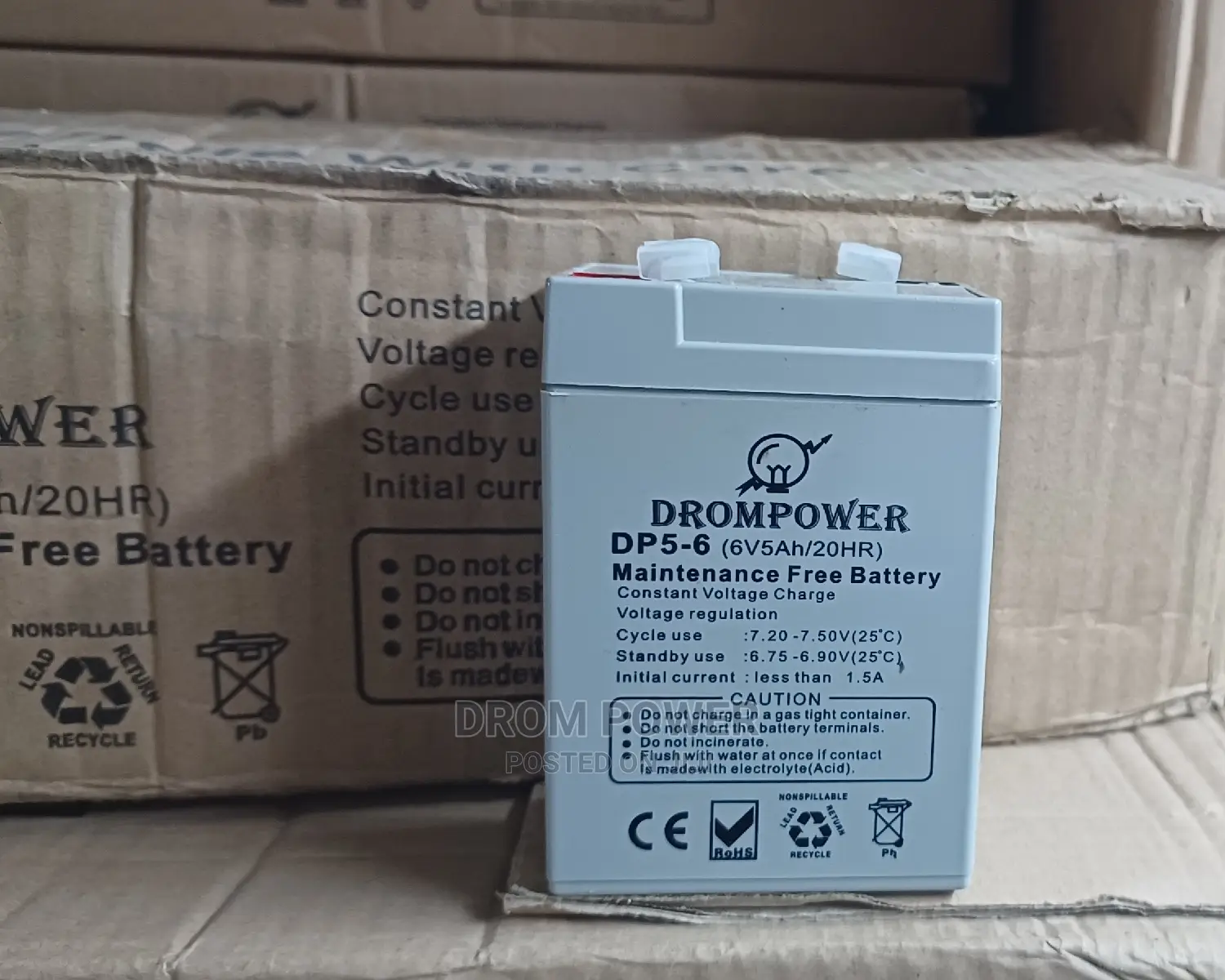 Drom power 6v 5ah Battery