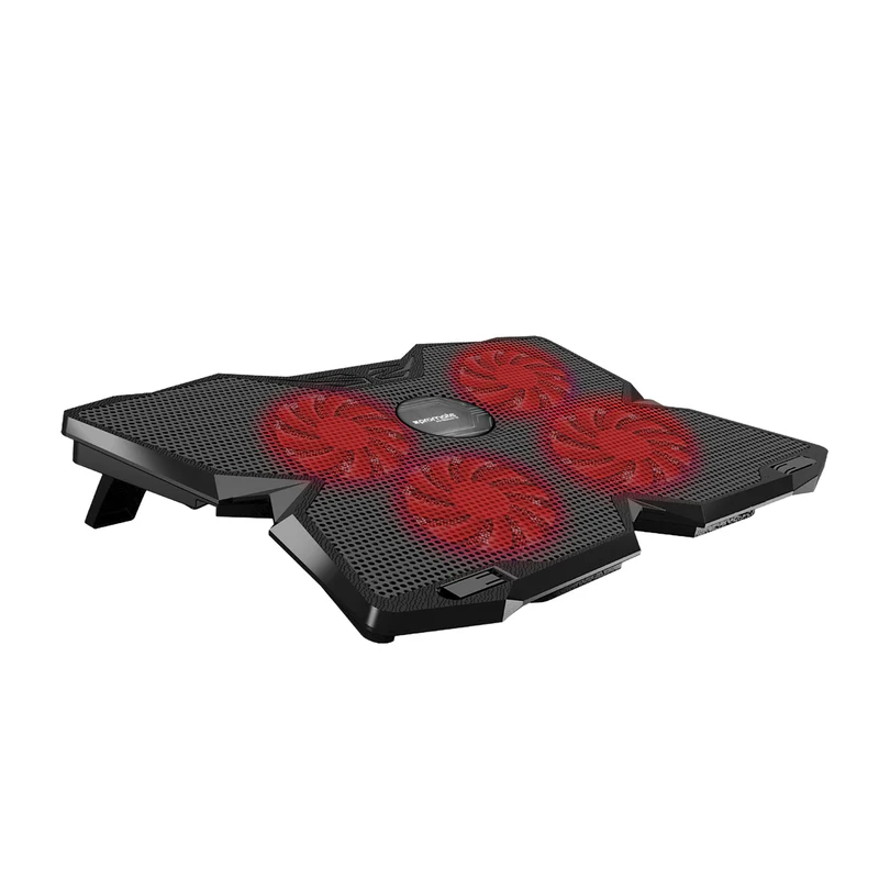 Close-up of USB ports on Promate Height Adjustable Laptop Cooling Pad