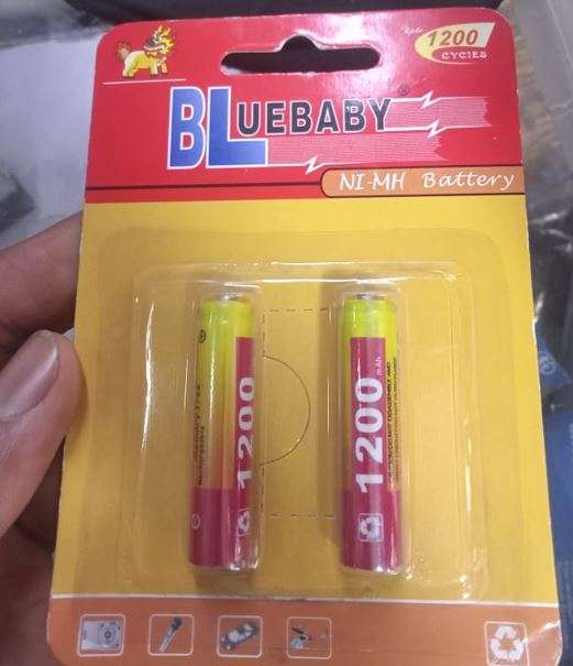 Bluebaby 1200 AAA Rechargeable NI-MH Batteries 2 Pack
