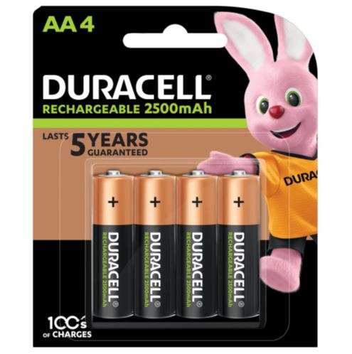 Duracell AA Rechargeable Battery 2500mAh 4 Pack