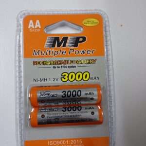 Multiple Power AA 1.2V 3000mAh Rechargeable Battery 2 Pack