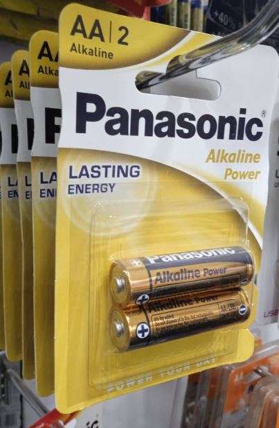 PANASONIC AA Alkaline Power Batteries 2 pack
