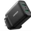 UGREEN CD161 USB Fast Charger UK Black (UG- 70164)
