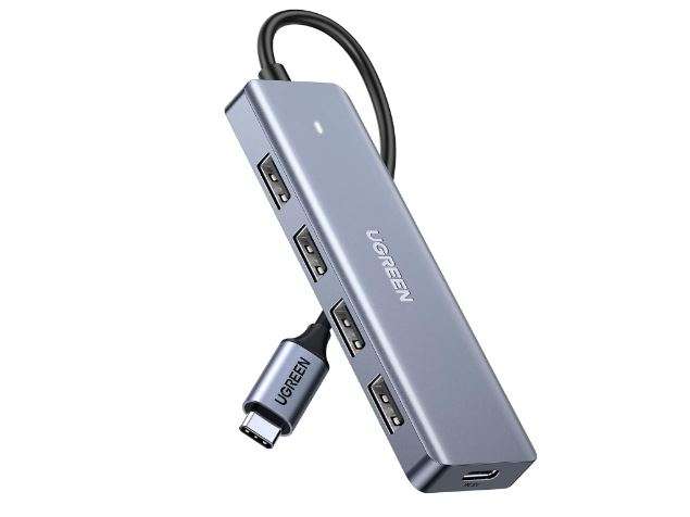 UGREEN CM219 4-Port USB3.0 Hub with USB-C Power Supply (UG- 70336)