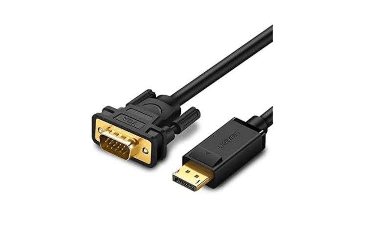 UGREEN DP105 DP Male to VGA Male Cable 1.5m Black (UG- 10247)