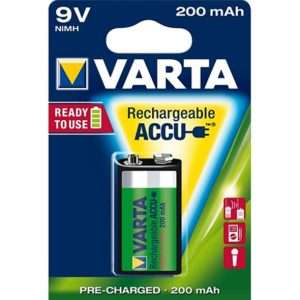 Varta 9V 200mAh rechargeable ACCU battery 1 pack