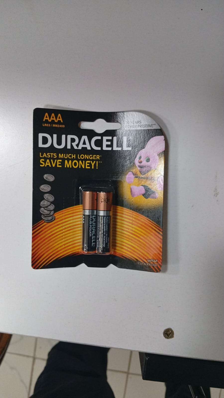 Duracell Original AAA Alkaline Batteries 2 Pack