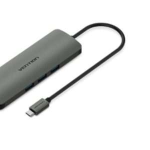 Vention Multi-function Type-C Docking Station 0.1M Gray Metal Type (CGNHA)