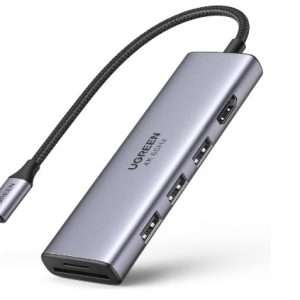 UGREEN CM511 6 in 1 Multifunction Adapter USB-C To 4K HDMI + 3 USB 3.0 A Ports + SD/TF Converter (UG- 60383)