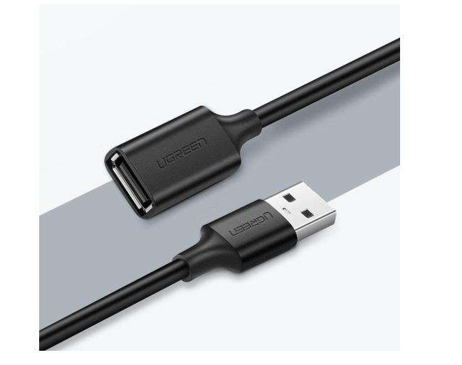 UGREEN US103 USB 2.0 A Male to A Female Cable 1.5m Black (UG-10315)