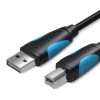 USB2.0 A Male to B Male Printer Cable with 2*Ferrite Core 5M Black (VAS-A16-B500)