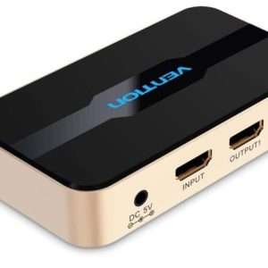 Vention 1 In 2 Out HDMI Splitter 4K@30Hz Gold Aluminum Alloy Type (ACBGO)