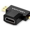 Vention 2 in 1 Mini HDMI and Micro HDMI Male to HDMI Female Adapter Black (AGFBO)