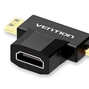 Vention 2 in 1 Mini HDMI and Micro HDMI Male to HDMI Female Adapter Black (AGFBO)