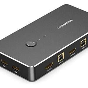 Vention 2 in 1 Out VGA KVM Switch Black Metal Type (DBEBO)