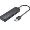 Vention 3-Port USB 3.0 Hub with Sound Card and Power Supply 0.15M Black (CHIBB)
