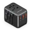Vention 3-Port USB (C + A + A) Universal Travel Adapter (20W/18W/18W) Black (FJEB0)