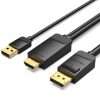 Vention HDMI-A Male to DP Male HD Cable 1.5M Black (ABJBG)