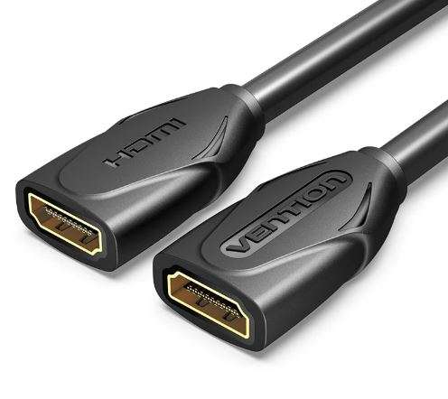 Vention HDMI Female to Female Extension Cable 0.5M Black (AAXBD)