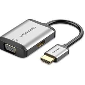 Vention HDMI to HDMI+VGA Converter 0.15M Gray Metal Type (AFVHB)