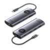 Vention USB C Multi-function 10 in 1 Docking Station USB-C to HDMI/ VGA/USB3.0*2/USB2.0*2/RJ45/TF/SD/PD Docking Station 0.15M Gray Mirrored Surface Type (TQWHB)