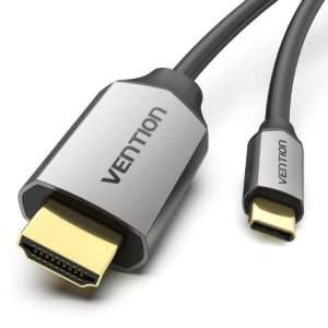 Vention Type-C to HDMI Cable 2M Black Metal Type (CGSBH)