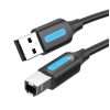 Vention USB 2.0 A Male to B Male printer Cable 1M Black PVC Type (COQBF)