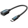 Vention USB 2.0 C Male to A Female OTG cable 0.15M Black PVC Type (CCSBB)
