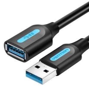 Vention USB 3.0 A Male to A Female Extension Cable 3M black PVC Type (CBHBI)