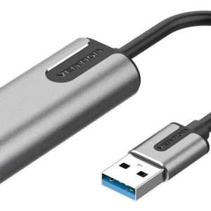 Vention USB 3.0+C23-A to Gigabit Ethernet Adapter Gray 0.15M Aluminum Alloy Type (CEWHB)
